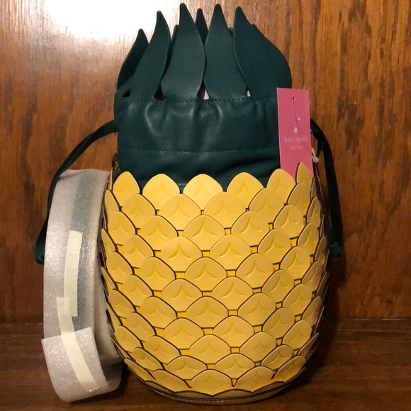 NWT-Kate Spade-Colada Pineapple-Novelty Crossbody Bag-Yellow Multi-$428 - Picture 1 of 13